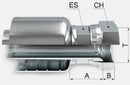 Acople de hierro para manguera de 4 y 6 malla de 1 1/2" x hembra jic de 1 1/2" marca covalca derecho