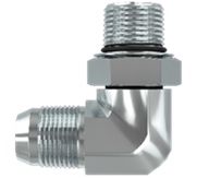 Adaptador de hierro macho jic de 1/2" x macho o-ring de 1/2" en 90° marca tompkins