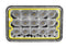 Lámpara óptica rectangular de 5" 15 led blanco y drl ambar 2700lm luz alta y baja con soporte y cables, marca ktc