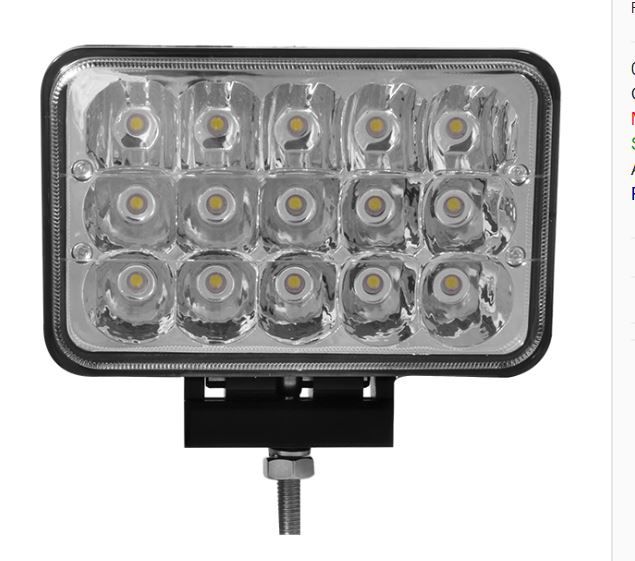 Foco  rectangular 5" 15 led 3150 lm alto/bajo con tornillo mv, marca ktc