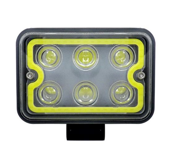 Luz de trabajo rectangular 6 led blanco con drl blanco 1200lm, marca ktc