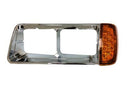 Aro cromado de foco frontal para Freightliner condor con via direccional led lado izquierdo, marca KTC