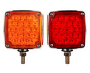 Lámpara cuadrada doble cara 50 led lado derecho ambar/rojo de un tornillo, marca ktc