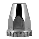 Tapa tuerca cromada 33mm punta plana en abs con borde (rosca), marca KTC