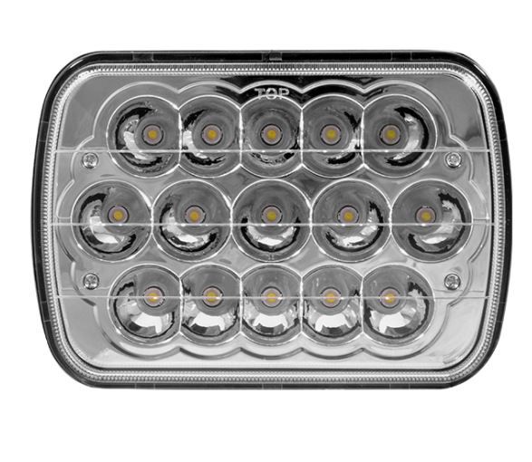 Lámpara óptica rectangular de 7" 15 led blanca 2700lm luz alta y baja con cables, marca ktc
PRECIOS NO INCLUYEN I.S.V.