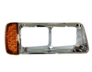 Aro cromado de foco frontal para Freightliner condor con via direccional led lado derecho, marca KTC