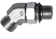 Adaptador de hierro de 1/2" oft ( cara plana ) macho x 1/2"o-ring macho en 45° marca tompkins