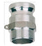 Adaptador de aluminio de 3" macho rapido x 3" macho npt marca kuriyama coupling