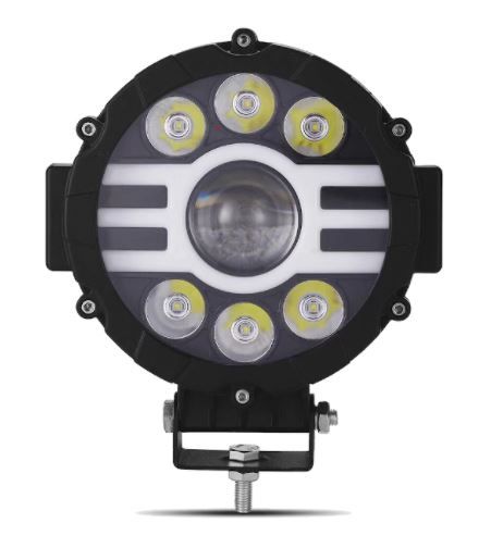 Luz de trabajo redonda 7 led blanco 6300lm multivoltaje, marca ktcPRECIOS INCLUYEN I.S.V.