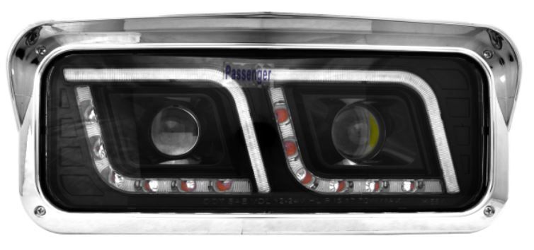 Foco frontal lado izquierdoled para kenworth t800, freightliner clasico, marca ktc