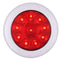 Lámpara stop redonda 10 led roja de 4" con aro cromado y cables, marca ktc