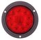 Lámpara stop redonda 10 led roja de 4" con aro y conector, marca ktc