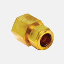 Adaptador de bronce tuerca y anillo de 1/4" x 1/8" hembra npt derecho marca covalca