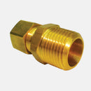 Adaptador de bronce tuerca y anillo de 3/8" x 3/8" macho npt derecho marca covalca