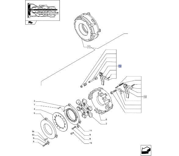 Kit de reparación de uñas de embrague new holland td80 - td90d - td95 - td95d
PRECIOS NO INCLUYEN I.S.V.