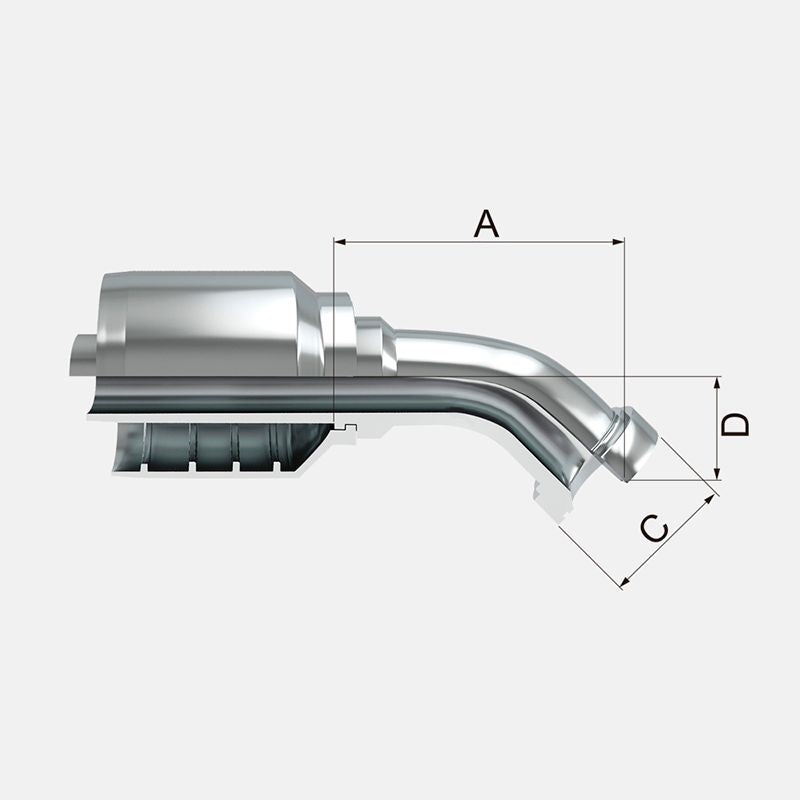 Acople pesado de 3/4¨x 3/4¨ plato a 45* marca covalca.