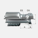 Acople hidráulico de 1/2" manguera de 4 y 6 malla a 1/2" jic  hembra derecho marca covalca