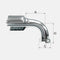 Acople hidráulico de 3/4" manguera de 4 y 6 malla a 3/4" pa plato de 61° en 90° marca covalca 
PRECIOS NO INCLUYEN I.S.V.