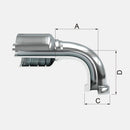 Acople hidráulico de 1" manguera de 4 y 6 malla a 1" phc plato cat en 90°  marca covalca 
PRECIOS NO INCLUYEN I.S.V.