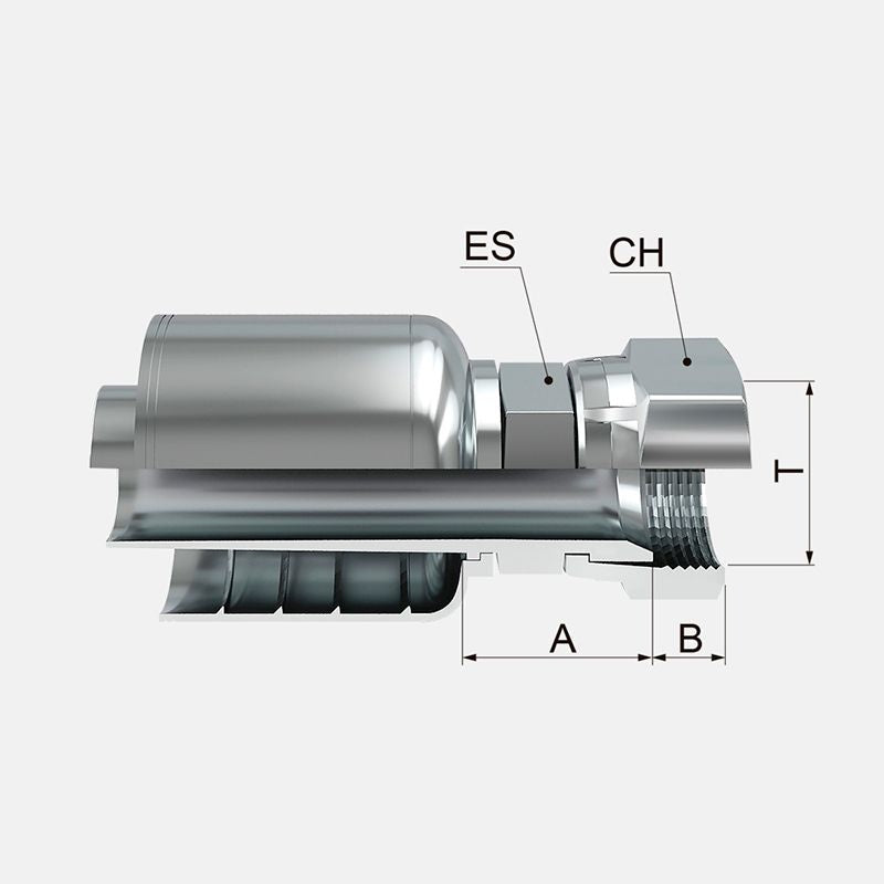 Acople hidráulico de 3/8" manguera de 1 y 2 malla a 3/8" sae hembra derecho marca covalca 
PRECIOS NO INCLUYEN I.S.V.