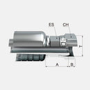 Acople hidráulico de 1/2” manguera de 1 y 2 malla a 1/2” npt hembra derecho marca Covalca