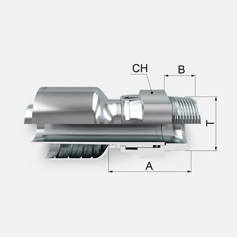 Acople hidráulico de 1/4" manguera de 1 y 2 malla a 1/4" macho giratorio npt derecho marca covalca 
PRECIOS NO INCLUYEN I.S.V.