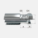 Acople hidráulico de 1/2” manguera de 1 y 2 malla a 5/8” hembra jic derecho marca Covalca