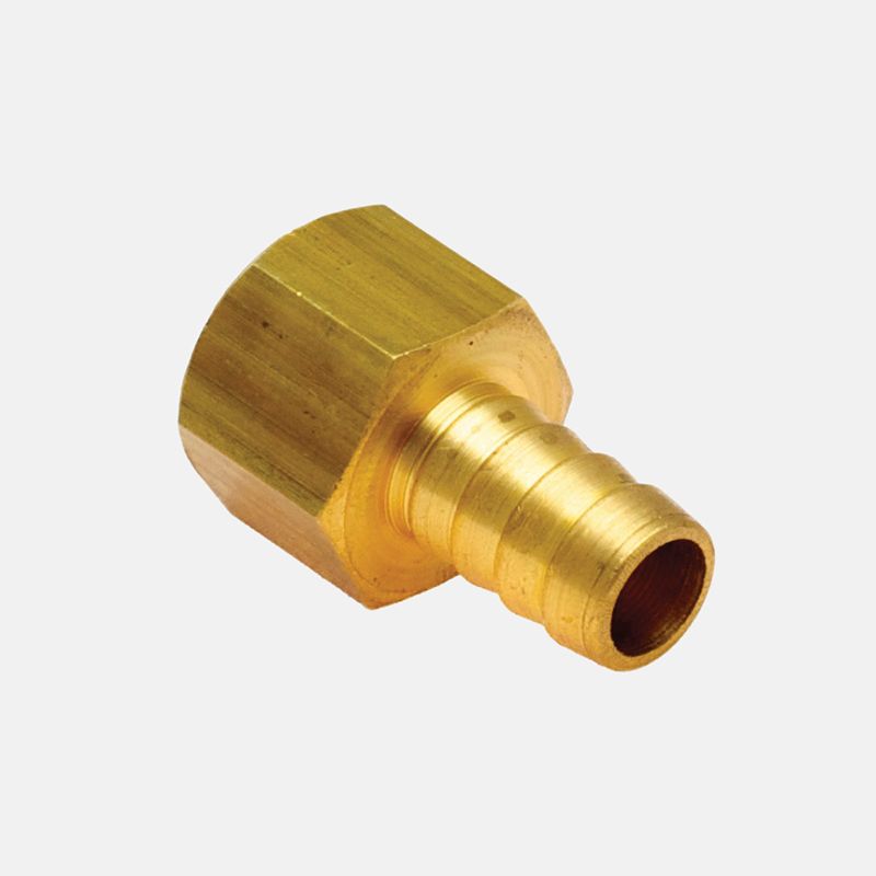 Cola de garrobo de bronce para manguera de 1/4" x 1/4" hembra npt (cañeria) derecho marca covalca