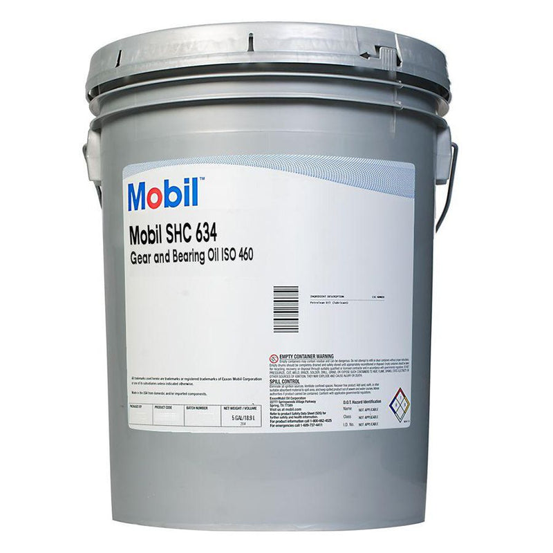 Cubeta de lubricante mobil sintético para engranajes y cojinetes iso 460 shc 634