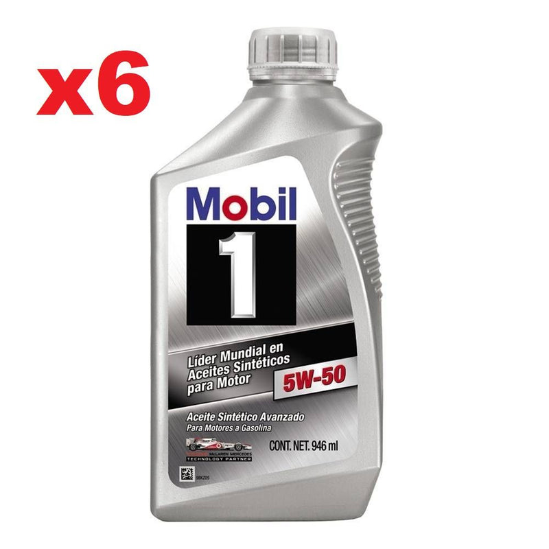 Mobil 1 sae 5w50, aceite  sintetico para motores gasolina, diseñado para proteger su motor del desgaste, corrosion, residuos. 
PRECIOS NO INCLUYEN I.S.V.