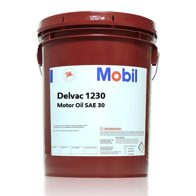 Mobil delvac 1230 aceite monogrado  sae 30 para motores diesel de servicio pesado.