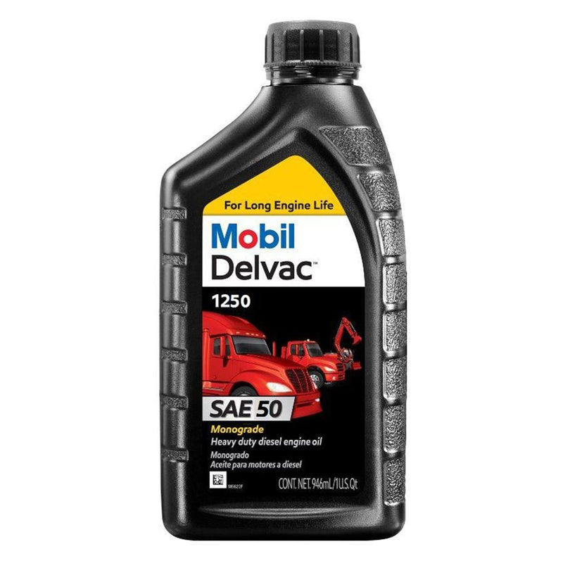 Mobil delvac 1250 aceite monogrado  sae 50 para motores diesel de servicio pesado.