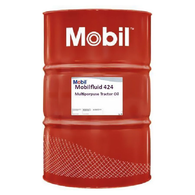 Mobilfluid 424, lubricante multiuso para tractores agricoles, ideal para el sistema hidrualico y la transmision.