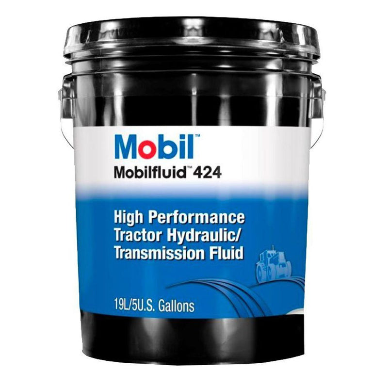 Mobilfluid 424, lubricante multiuso para tractores agricoles, ideal para el sistema hidrualico y la transmision.