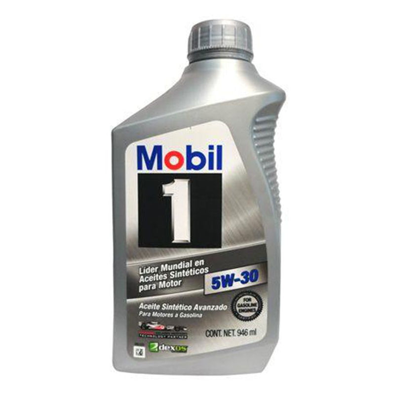 Mobil 1 sae 5w30, aceite  sintetico para motores gasolina, diseñado para proteger su motor del desgaste, corrosion, residuos. 
PRECIOS NO INCLUYEN I.S.V.