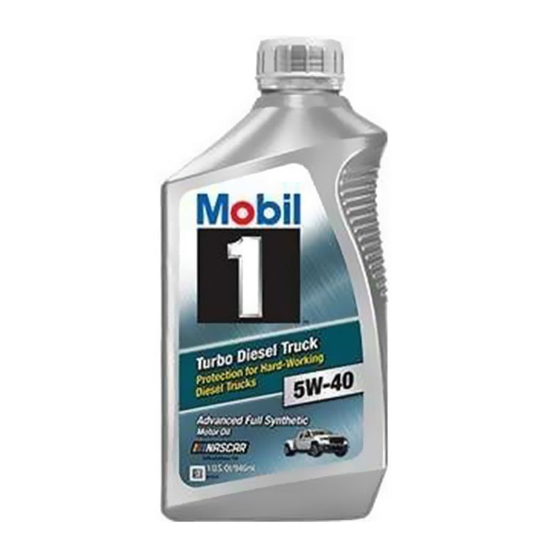 Mobil 1 turbo diesel truck 5w-40, aceite sintetico para motores diesel de altísimo rendimiento, incluidos los diseños de motores modernos de bajas emisiones con recirculación de gases de escape (egr), vehiculos de fabricacion americana y europea.