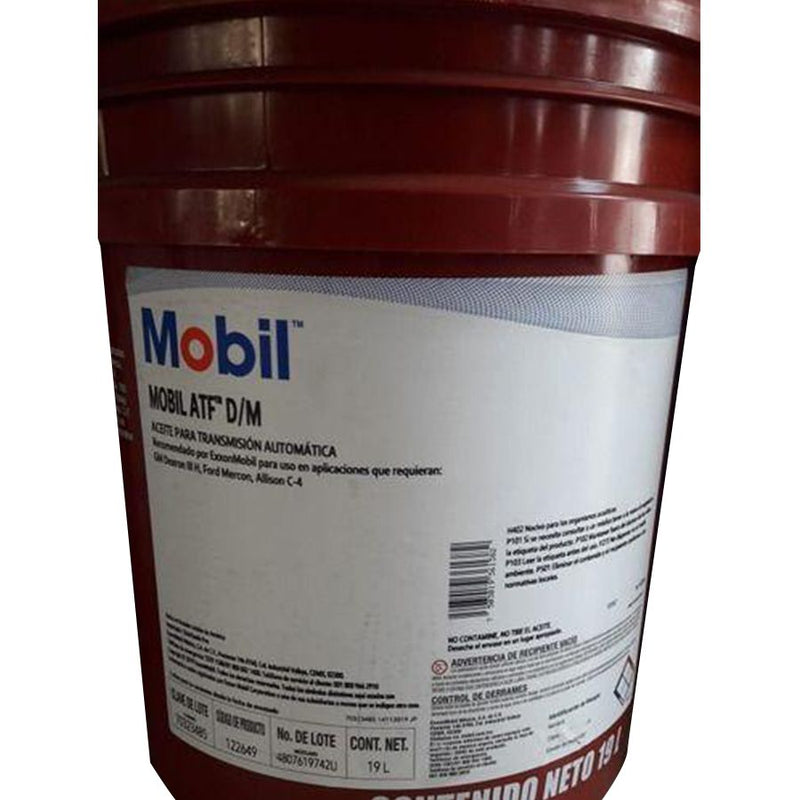 Mobil atf d/m lubricante para transmisiones automaticas con propiedades antidesgaste y la fluidez a bajas temperaturas.
PRECIOS NO INCLUYEN I.S.V.