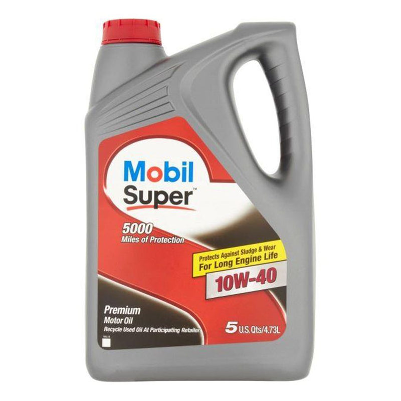 Mobil super 10w-40, lubricante tecnologia premium (semi-sintetica) para motores gasolina modernos y antiguos, para condiciones de trabajo severas y moderadas.
PRECIOS NO INCLUYEN I.S.V.