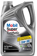 Mobil super synthetic 5w-30, aceite sintetico para motores gasolina, garantiza proteccion contra el desgaste, la corrosion, excelente propiedades limpieza prologando la vida util de tu motor.