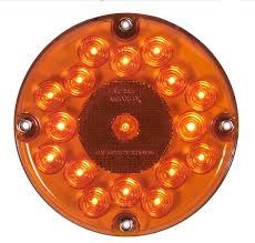 Via redonda amarilla de 7" para bus led marca maxxima