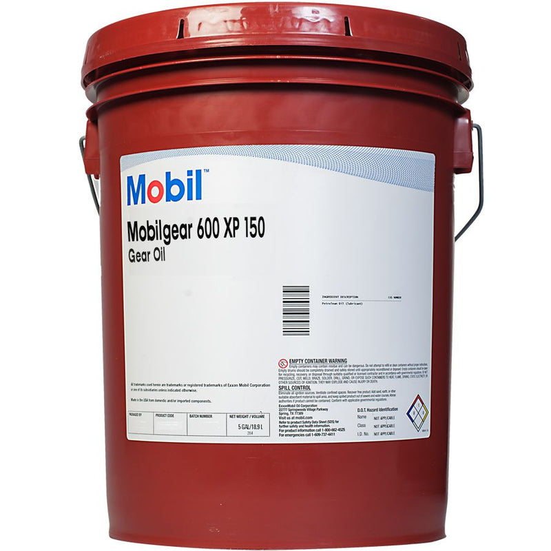 Cubeta de lubricante mobil premium para engranajes iso 150 moblgear 600 xp 150